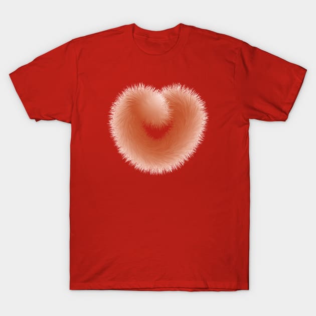 Red Love With Fur T-Shirt by Steady Eyes